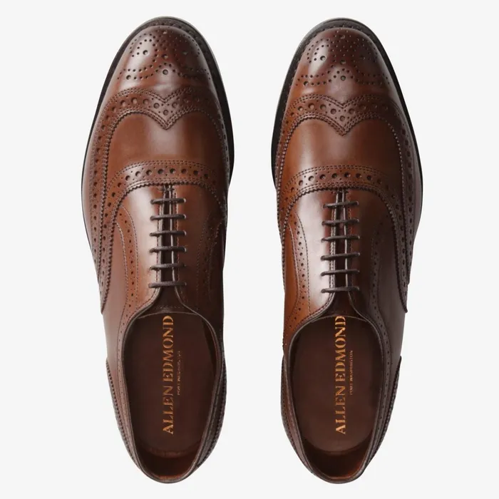 Allen Edmonds McAllister Wingtip Oxford With Dainite Rubber Sole Coffee Men Oxfords and Derbys