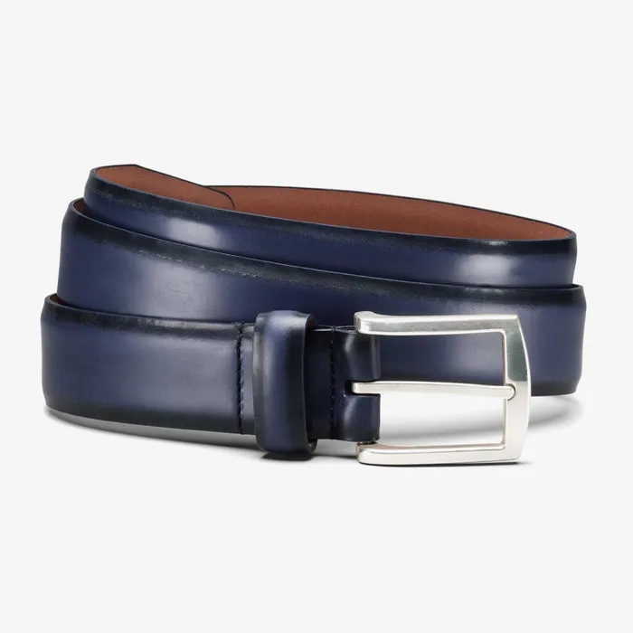 Allen Edmonds Midland Ave Belt Blue Men Dress Belts