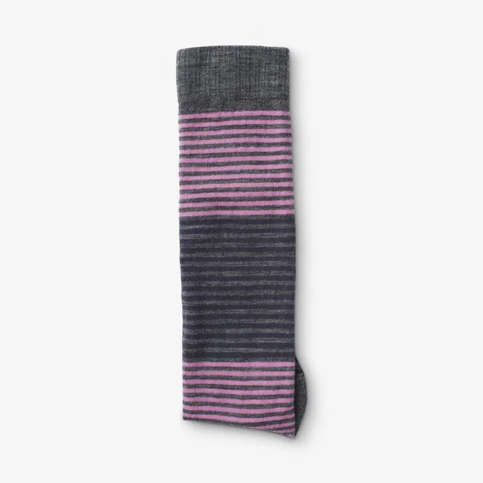 Allen Edmonds Mixed Stripe Merino Cool Dress Socks Dusty Pink Men Socks