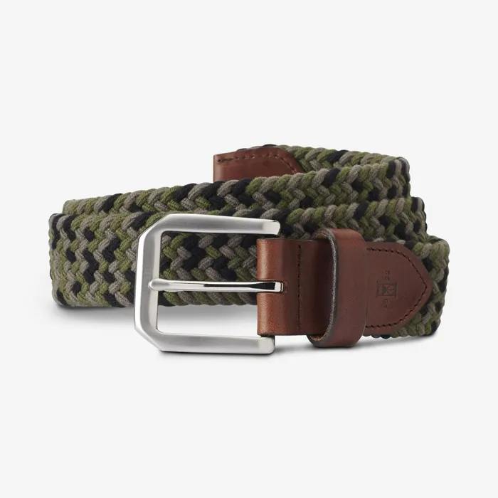 Allen Edmonds Nantucket Stretch Braided Belt Camouflage Men Casual Belts