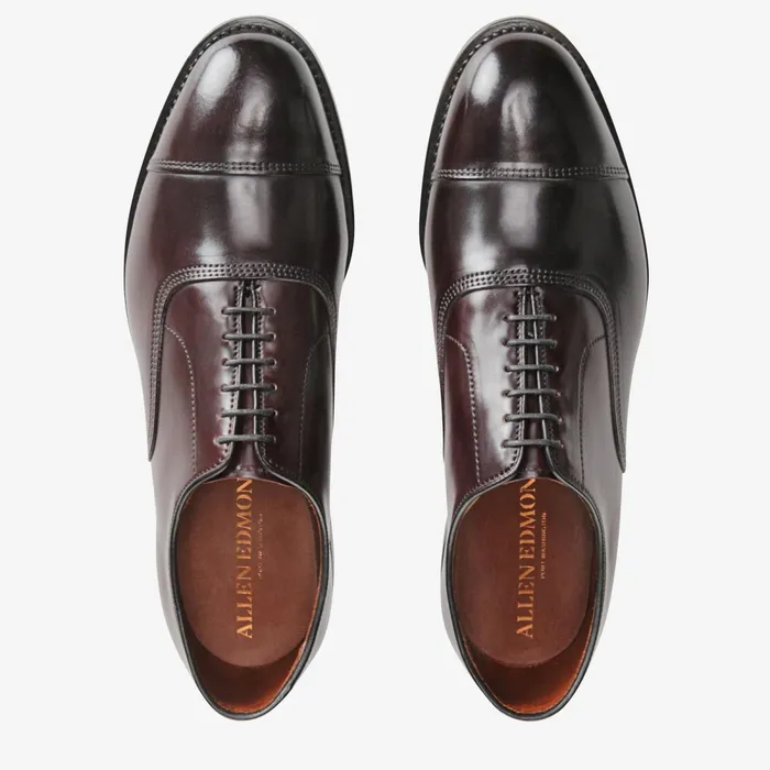 Allen Edmonds Park Avenue Shell Cordovan CapToe Oxford Burgundy Men Wide Width Shoes