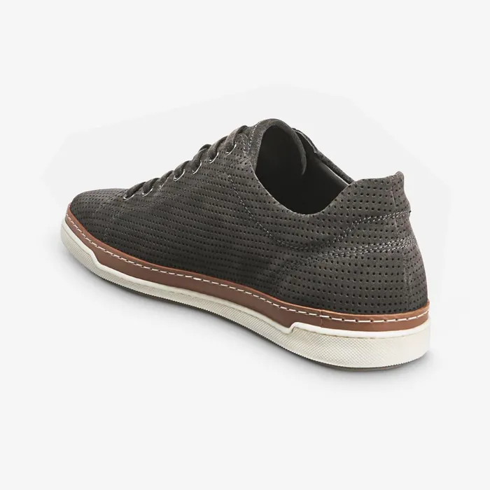 Allen Edmonds Porter Suede Derby Sneaker Grey Perforated Men Wide Width Shoes