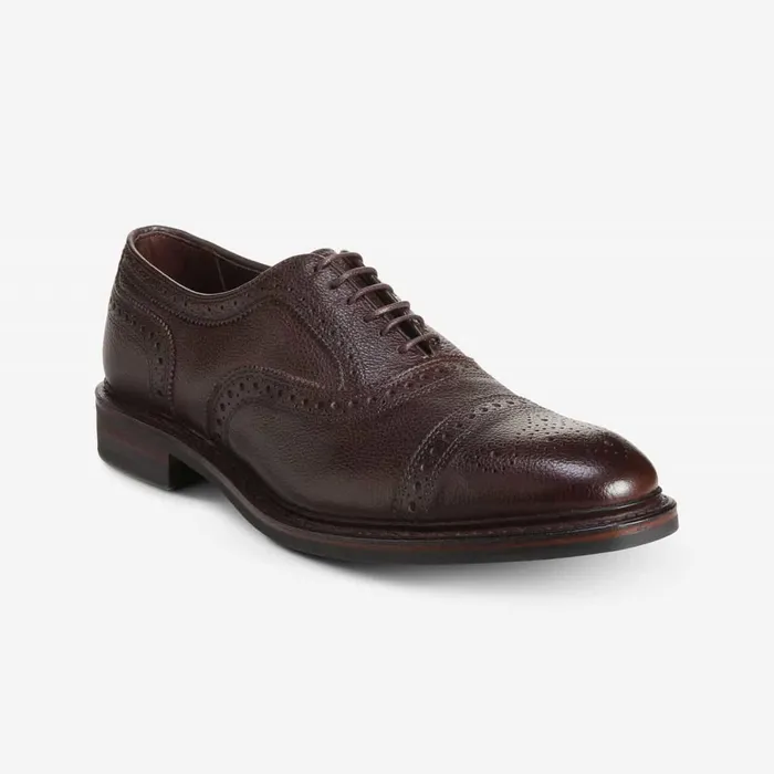 Allen Edmonds Strandmok Weatherproof CapToe Oxford With Dainite Rubber Sole Brown Grain Men Wide Width Shoes Allen Edmonds Strandmok Weatherproof CapToe Oxford With Dainite Rubber Sole Brown Grain Men Wide Width Shoes
