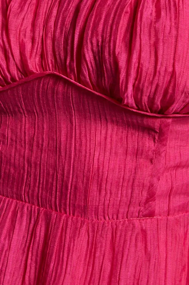Alva Mini Dress 8211 Sleeveless Ruched Bust Tiered Dress In Fuchsia Women Showpo Dresses