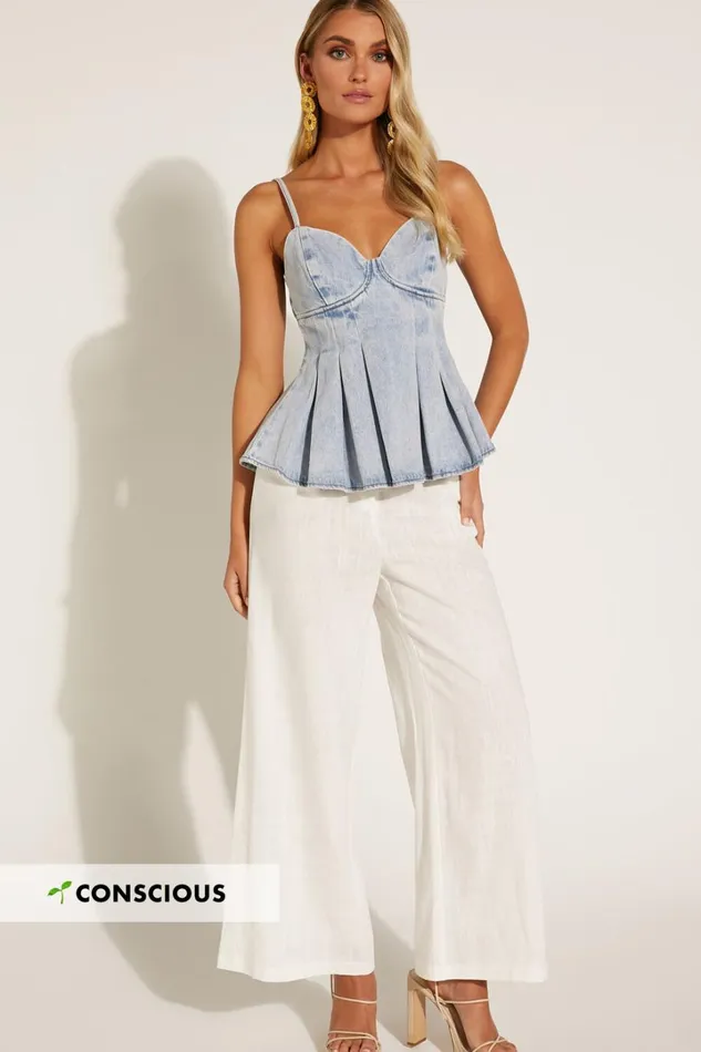 Amalie The Label 8211 Biella Linen Blend High Waisted Wide Leg Pants In White Women Showpo Pants Amalie The Label 8211 Biella Linen Blend High Waisted Wide Leg Pants In White Women Showpo Pants