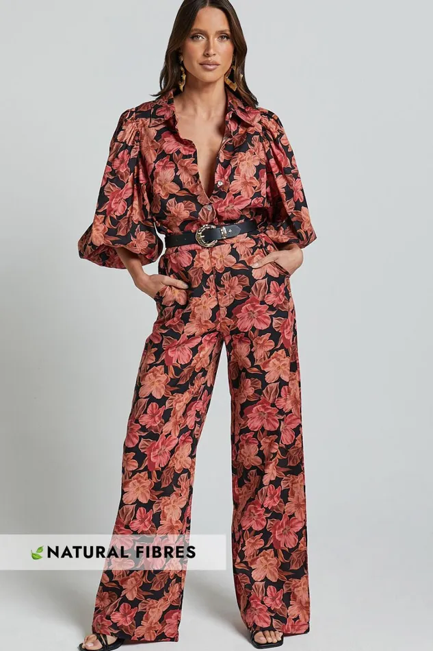 Amalie The Label 8211 Rosabel Linen Blend High Waisted Wide Leg Pants In Atalie Print Women Showpo Pants Amalie The Label 8211 Rosabel Linen Blend High Waisted Wide Leg Pants In Atalie Print Women Showpo Pants