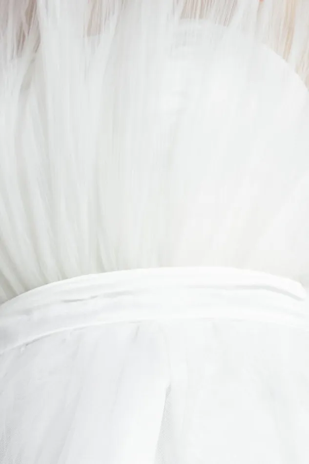 Amalya Mini Dress 8211 Tiered Tulle Fit And Flare Dress In White Women Showpo Curve Clothes