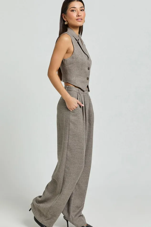 Andie Pants 8211 High Waist Tailored Pants In Grey Women Showpo Pants