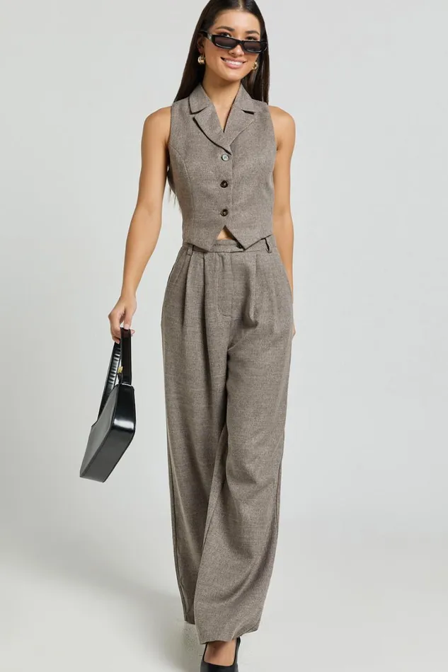 Andie Pants 8211 High Waist Tailored Pants In Grey Women Showpo Pants