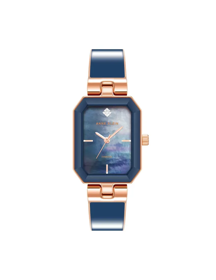 Anne Klein Diamond Dial Bangle Watch Navy Women Watches 038 Jewelry