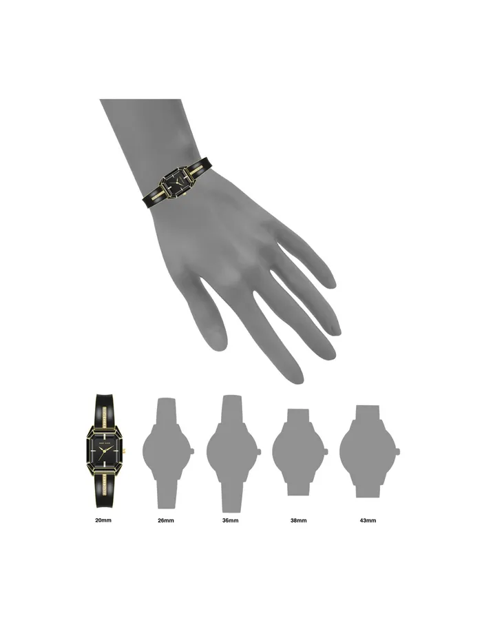 Anne Klein Elegant Bangle Bracelet Watch Black Women Watches 038 Jewelry