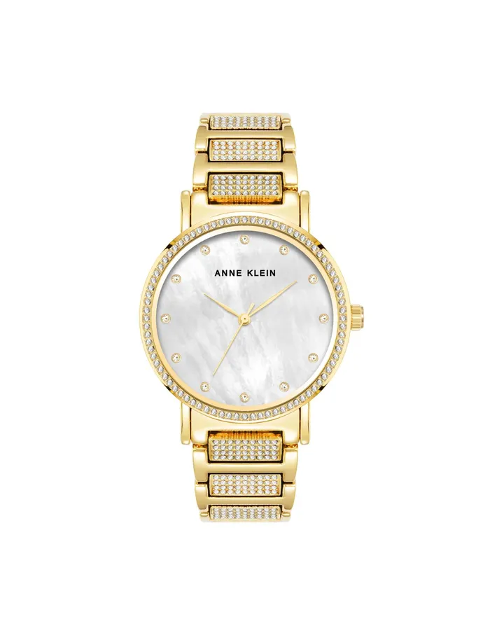 Anne Klein Mother Of Pearl Crystal Accented Bracelet Watch Goldtone Women Watches 038 Jewelry Anne Klein Mother Of Pearl Crystal Accented Bracelet Watch Goldtone Women Watches 038 Jewelry