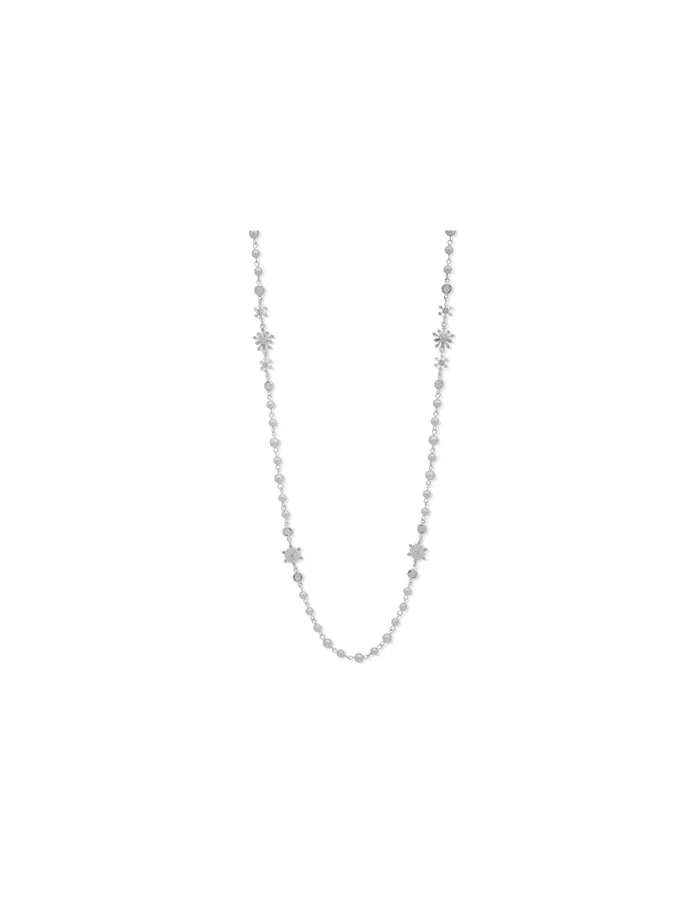Anne Klein Pearl Snowflake Strandage Necklace Silver Tone Women Watches 038 Jewelry