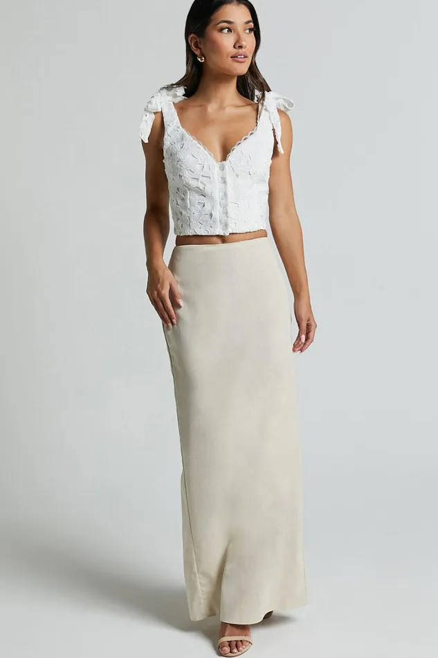 Artie Top 8211 Tie Shoulder Lace Top In White Women Showpo Tops