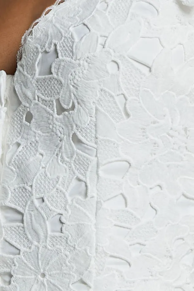 Artie Top 8211 Tie Shoulder Lace Top In White Women Showpo Tops