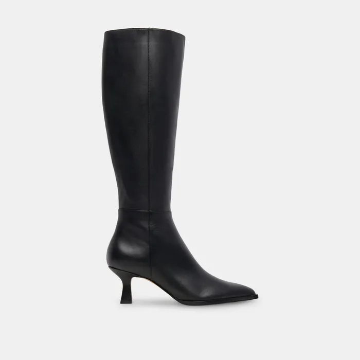 Auggie Boots Black Leather Women Dolce Vita Boots and Booties