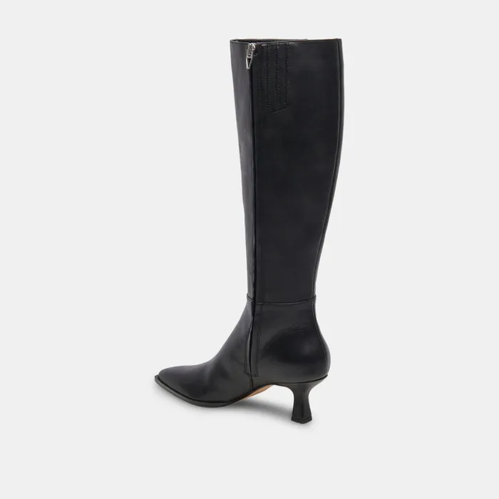 Auggie Boots Black Leather Women Dolce Vita Boots and Booties