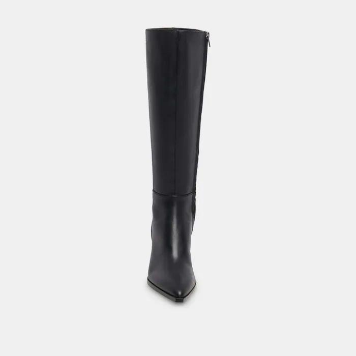 Auggie Boots Black Leather Women Dolce Vita Boots and Booties