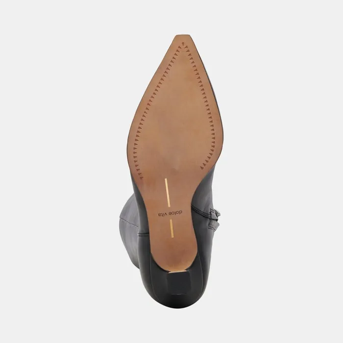 Auggie Boots Black Leather Women Dolce Vita Boots and Booties