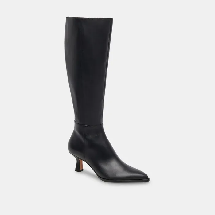 Auggie Boots Black Leather Women Dolce Vita Boots and Booties