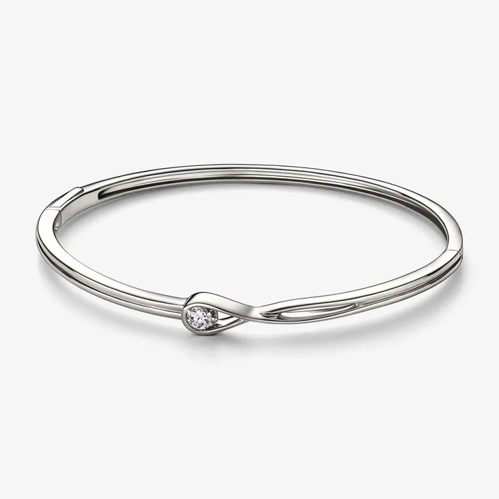 Bangles Women Pandora Online Infinite 14k White Gold Labgrown Diamond Bangle White Gold