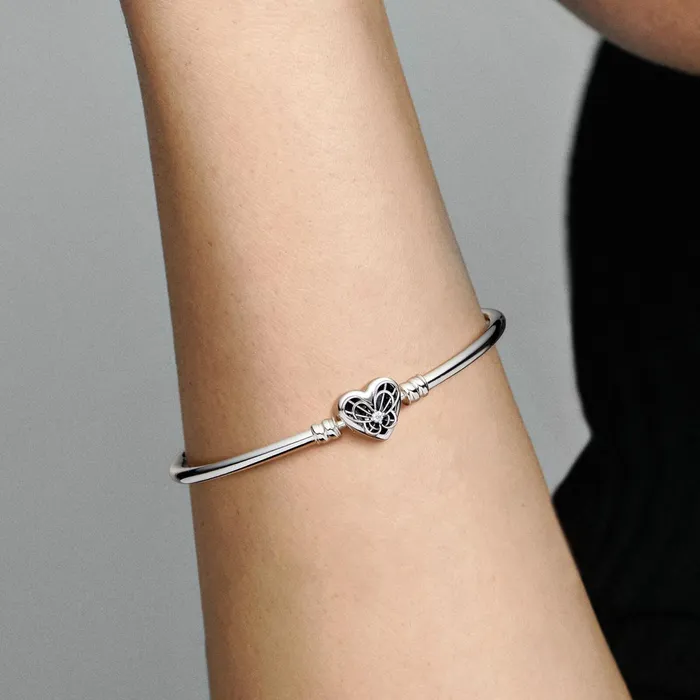 Bangles Women Pandora Online Moments Heart and Butterfly Bangle