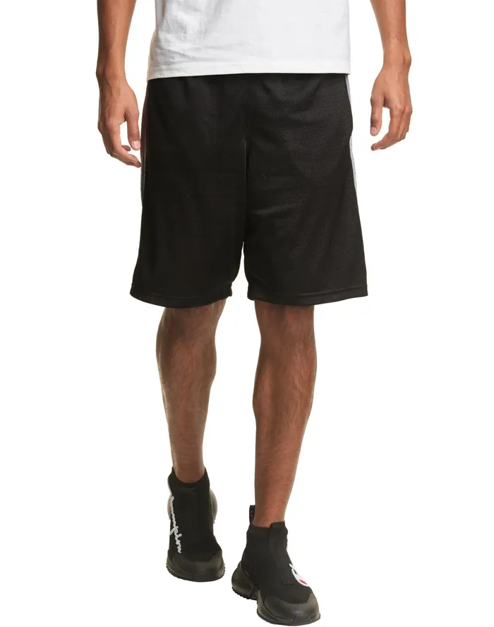 Basketball Shorts Mesh Script Logo 10034 Black Men Champion Shorts