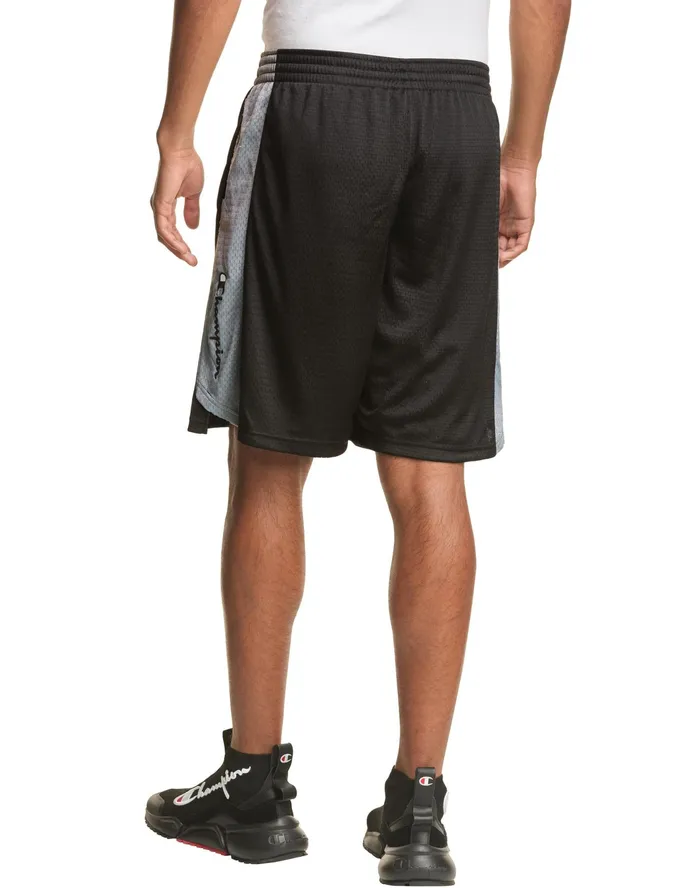 Basketball Shorts Mesh Script Logo 10034 Black Men Champion Shorts