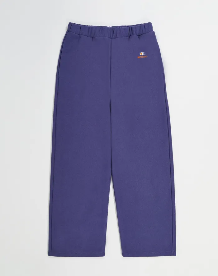 Beams Boy Reverse Weave Wide Leg Pants Navy Women Champion Pants