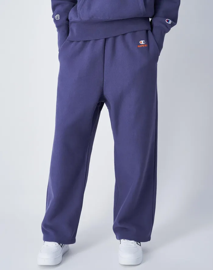 Beams Boy Reverse Weave Wide Leg Pants Navy Women Champion Pants