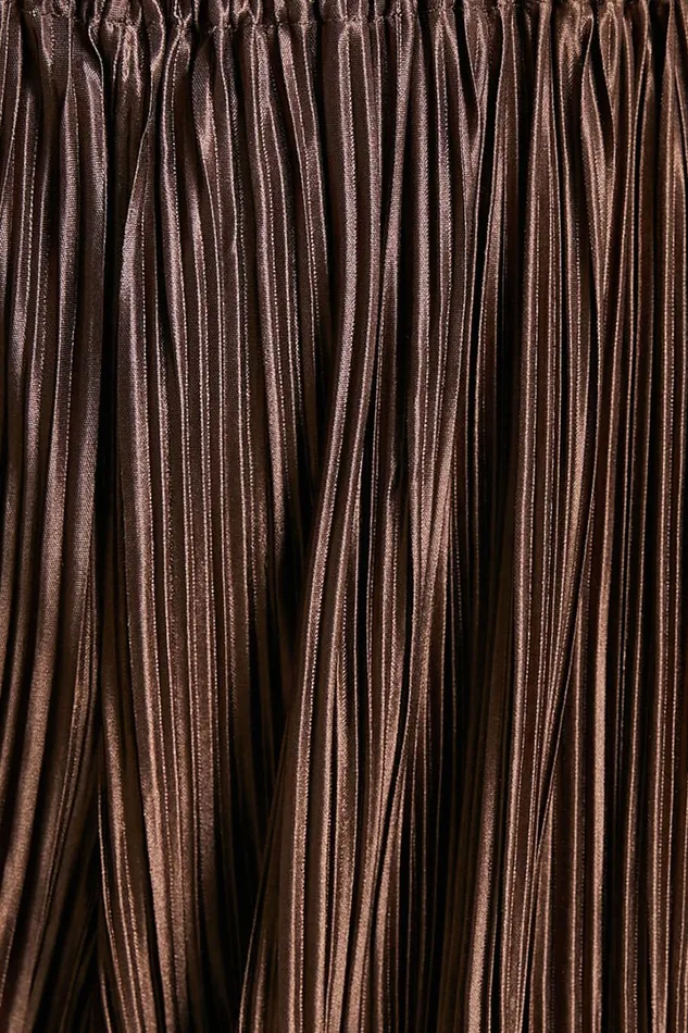Beca Pants 8211 High Waisted Plisse Flared Pants In Chocolate Women Showpo Curve Clothes