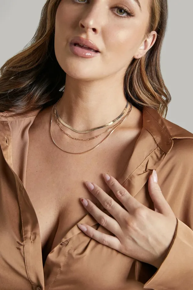 Belleville Necklace Pack In Gold Women Showpo Necklaces