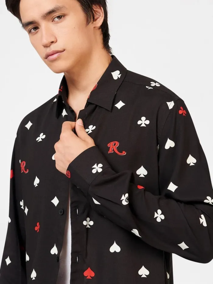 Ben Sherman Archive Print Shirts Men Rolling Stone Card Suits Print Shirt