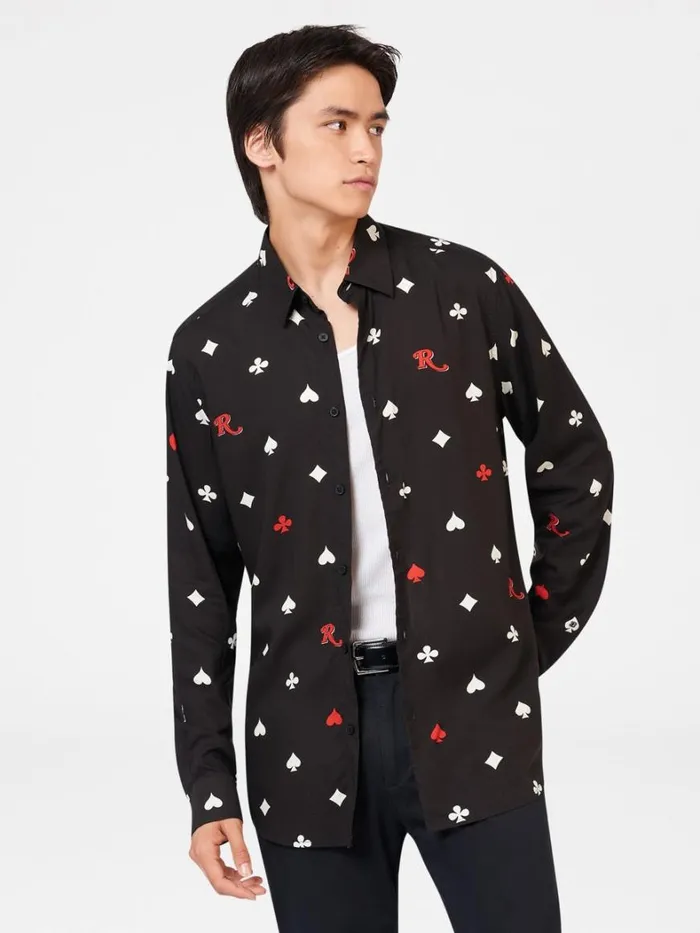 Ben Sherman Archive Print Shirts Men Rolling Stone Card Suits Print Shirt Ben Sherman Archive Print Shirts Men Rolling Stone Card Suits Print Shirt