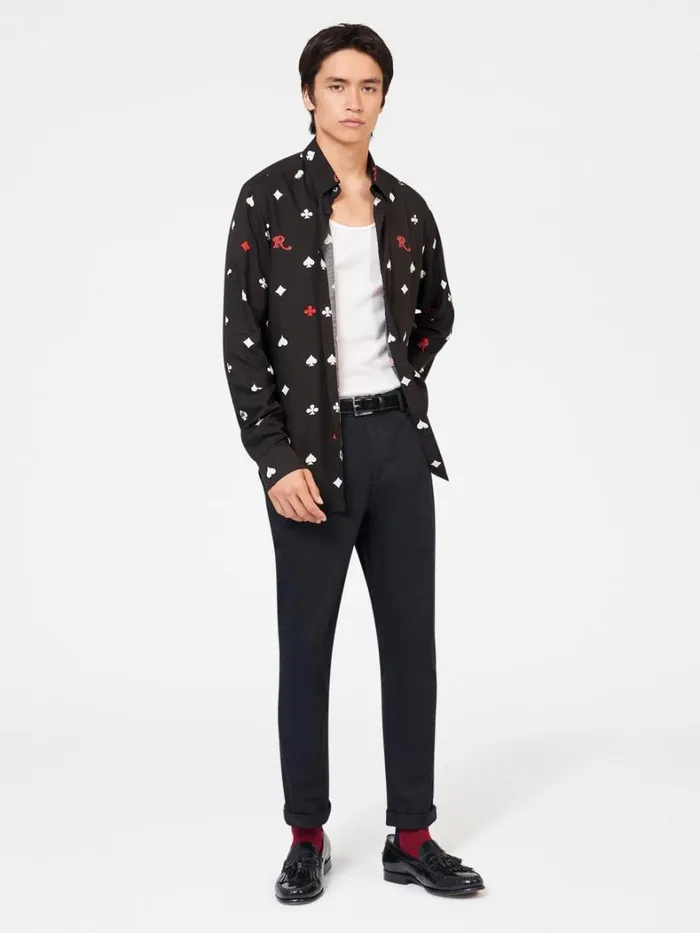 Ben Sherman Archive Print Shirts Men Rolling Stone Card Suits Print Shirt Ben Sherman Archive Print Shirts Men Rolling Stone Card Suits Print Shirt