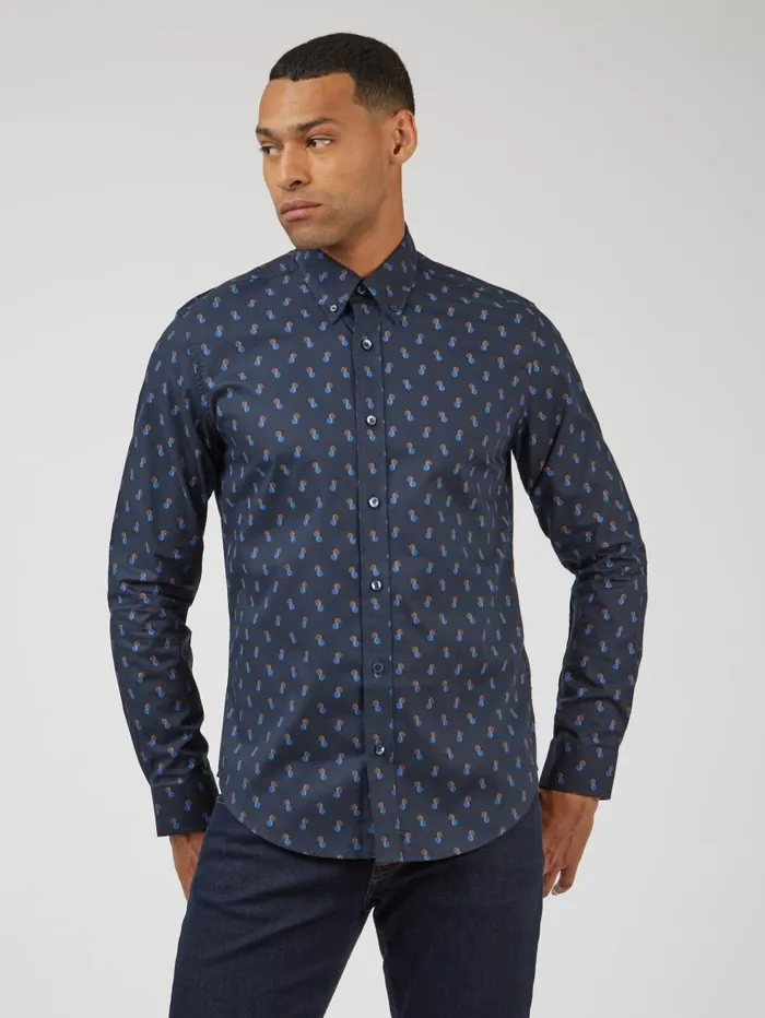 Ben Sherman Archive Print Shirts Men Spot Print LongSleeve Shirt 8211 Midnight Ben Sherman Archive Print Shirts Men Spot Print LongSleeve Shirt 8211 Midnight