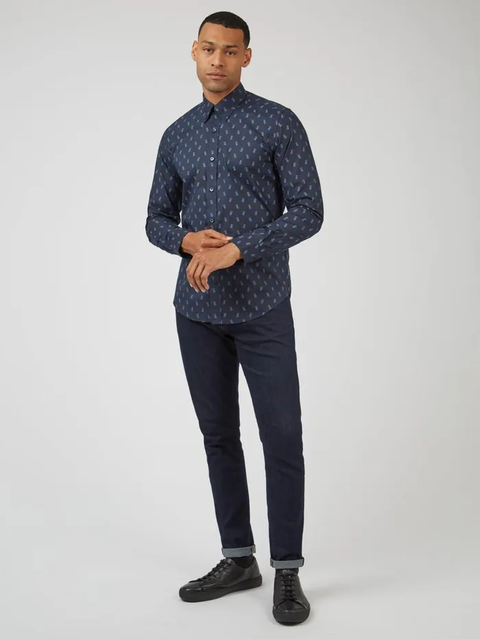 Ben Sherman Archive Print Shirts Men Spot Print LongSleeve Shirt 8211 Midnight Ben Sherman Archive Print Shirts Men Spot Print LongSleeve Shirt 8211 Midnight