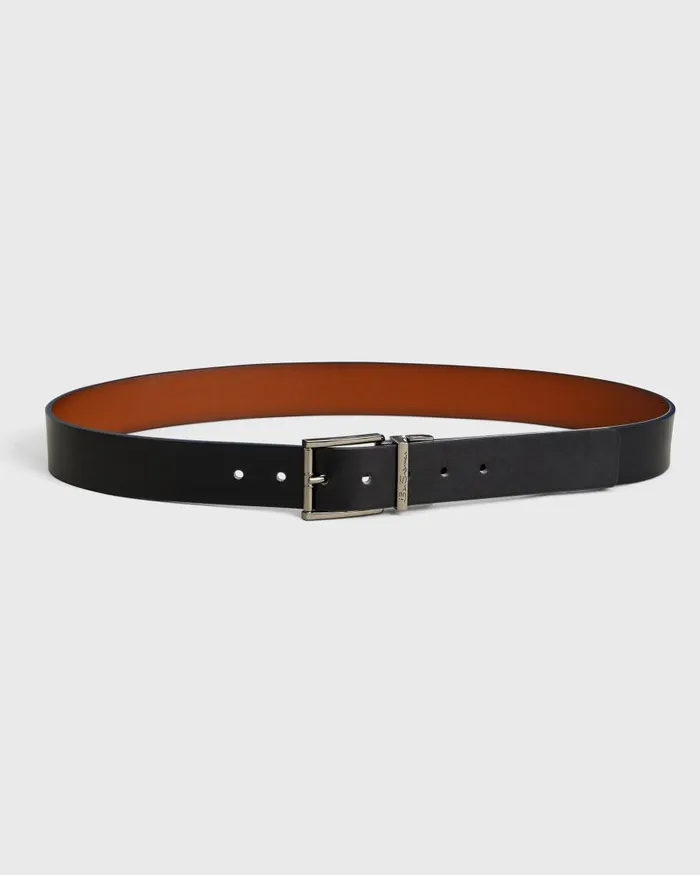 Ben Sherman Belts Men Reversible Vegan Leather Belt 8211 Black