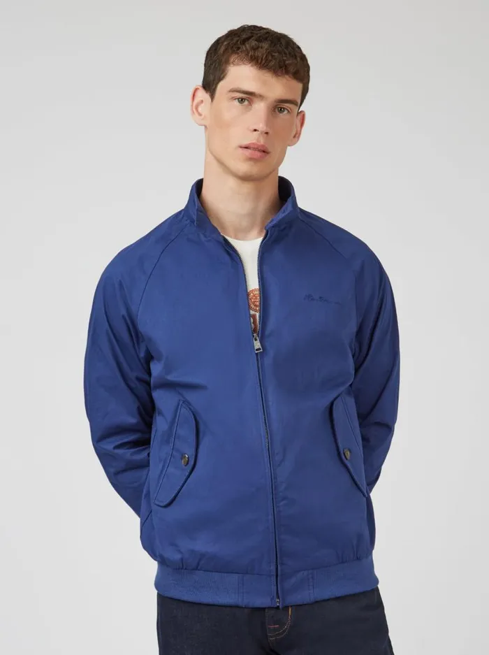 Ben Sherman Harrington Jackets Men Signature Harrington Jacket 8211 Royal