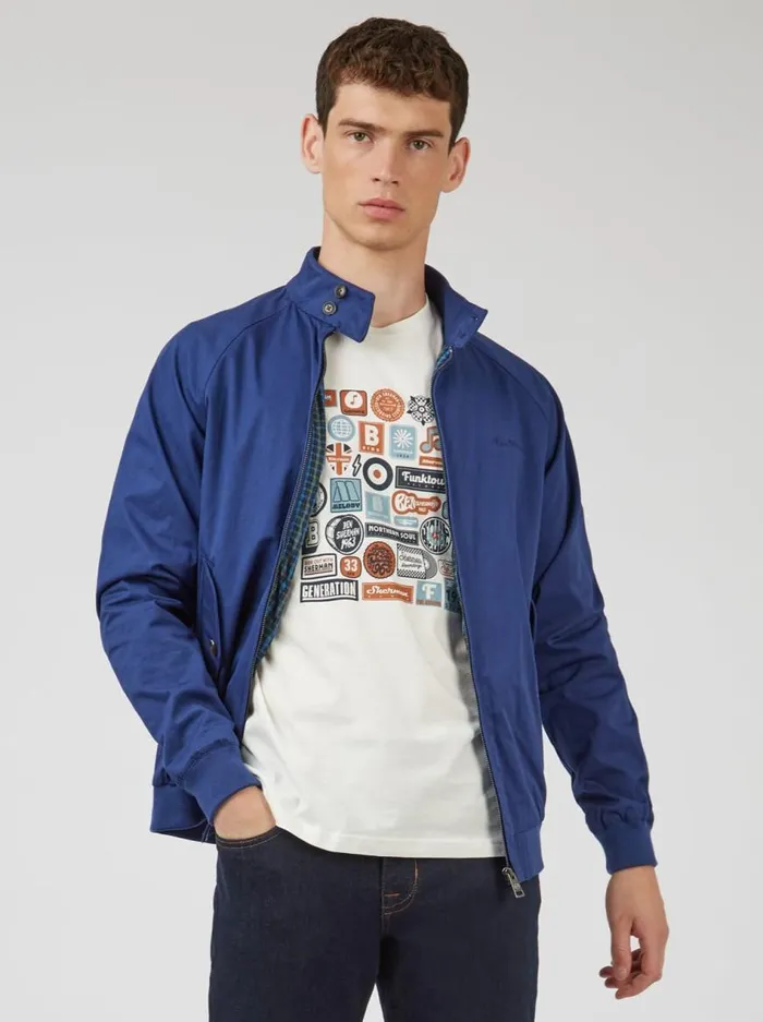 Ben Sherman Harrington Jackets Men Signature Harrington Jacket 8211 Royal