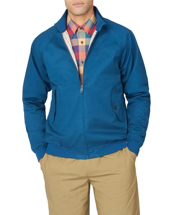 Ben Sherman Harrington Jackets Men Signature Harrington Jacket 8211 Sea