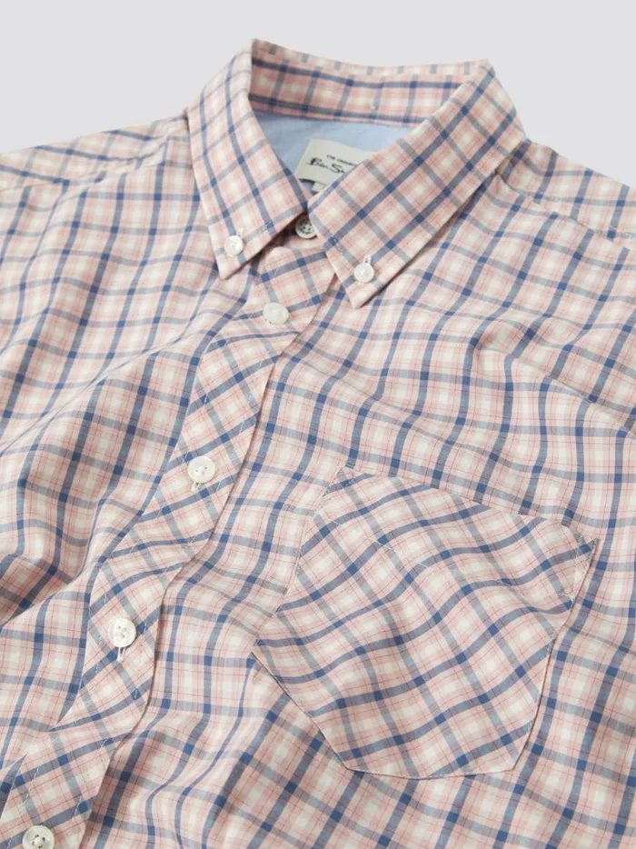 Ben Sherman Heritage Check Shirts Men Signature House Check LongSleeve Shirt 8211 Light Pink
