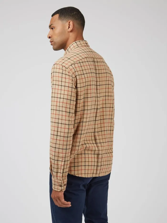 Ben Sherman Heritage Check Shirts Men Tattersall Check LongSleeve Shirt 8211 Fawn Ben Sherman Heritage Check Shirts Men Tattersall Check LongSleeve Shirt 8211 Fawn