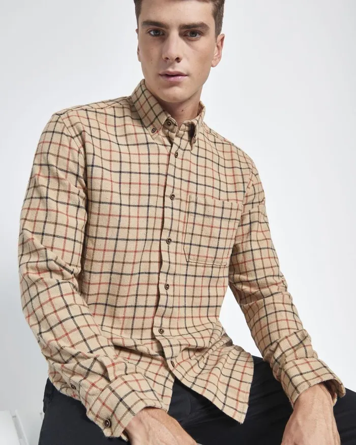 Ben Sherman Heritage Check Shirts Men Tattersall Check LongSleeve Shirt 8211 Fawn Ben Sherman Heritage Check Shirts Men Tattersall Check LongSleeve Shirt 8211 Fawn