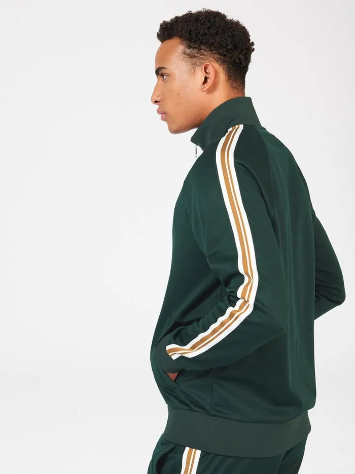 Ben Sherman Jackets and Outerwear Men Signature House Taped Track Jacket 8211 Dark Green Ben Sherman Jackets and Outerwear Men Signature House Taped Track Jacket 8211 Dark Green