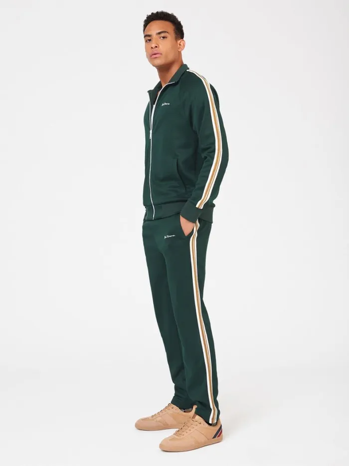 Ben Sherman Jackets and Outerwear Men Signature House Taped Track Jacket 8211 Dark Green Ben Sherman Jackets and Outerwear Men Signature House Taped Track Jacket 8211 Dark Green