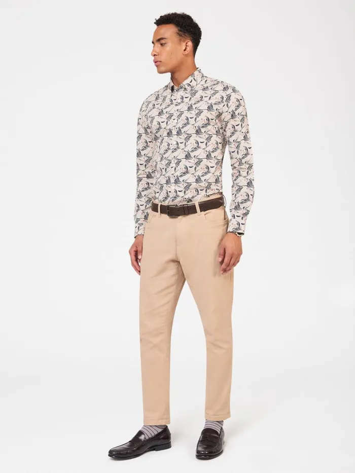 Ben Sherman Long Sleeve Shirts Men Art Nouveau Floral Print 8211 Fog Ben Sherman Long Sleeve Shirts Men Art Nouveau Floral Print 8211 Fog