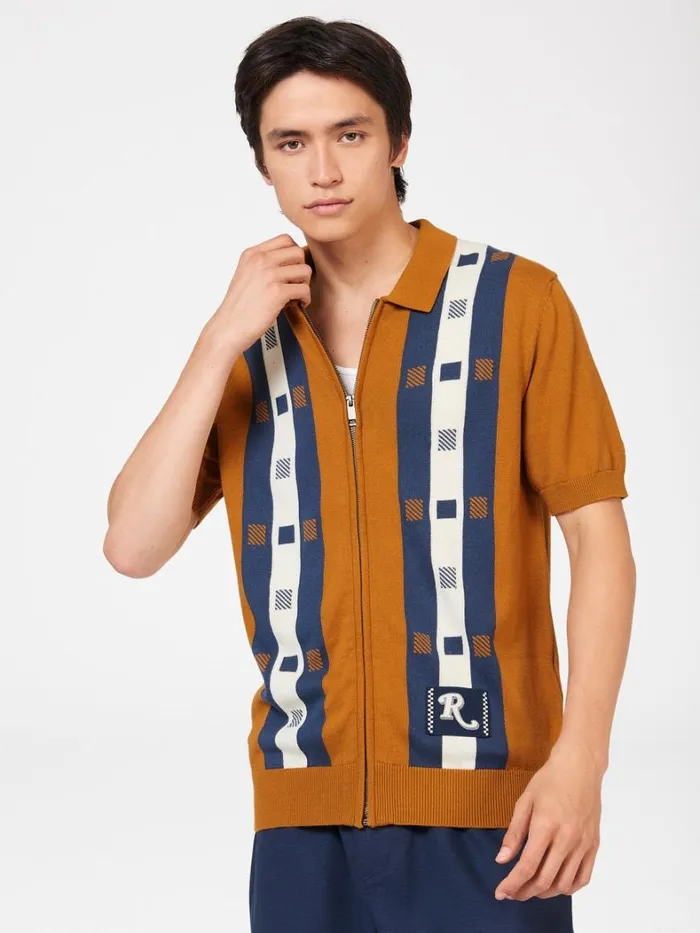 Ben Sherman Mod Knit Polos Men Rolling Stone Knit Zip Polo Ben Sherman Mod Knit Polos Men Rolling Stone Knit Zip Polo