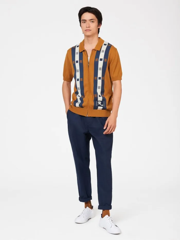 Ben Sherman Mod Knit Polos Men Rolling Stone Knit Zip Polo Ben Sherman Mod Knit Polos Men Rolling Stone Knit Zip Polo
