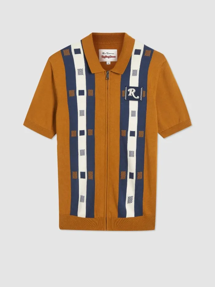 Ben Sherman Mod Knit Polos Men Rolling Stone Knit Zip Polo Ben Sherman Mod Knit Polos Men Rolling Stone Knit Zip Polo